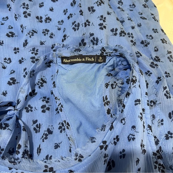 Abercrombie & Fitch blue lightweight gauzy sleeveless summer dress. - Picture 4 of 7